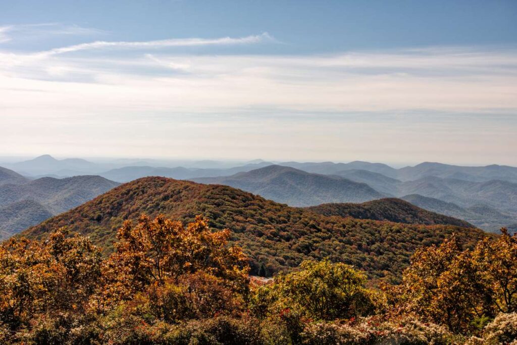 A landscape view of the Chattahoochee-Oconee National Forest.